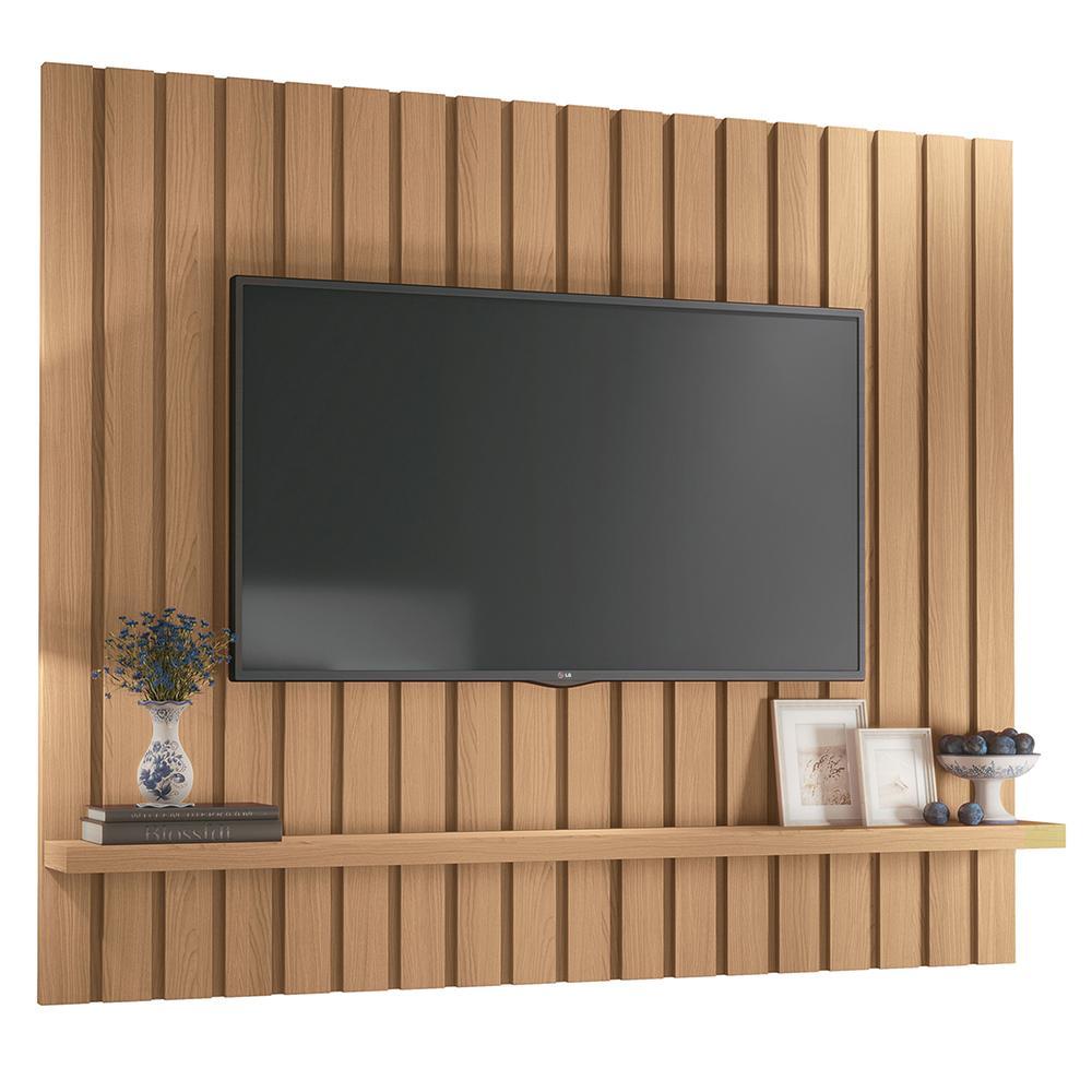 Painel Suspenso Link 1.6 Ripado Freijó para TV até 60" - HB Móveis