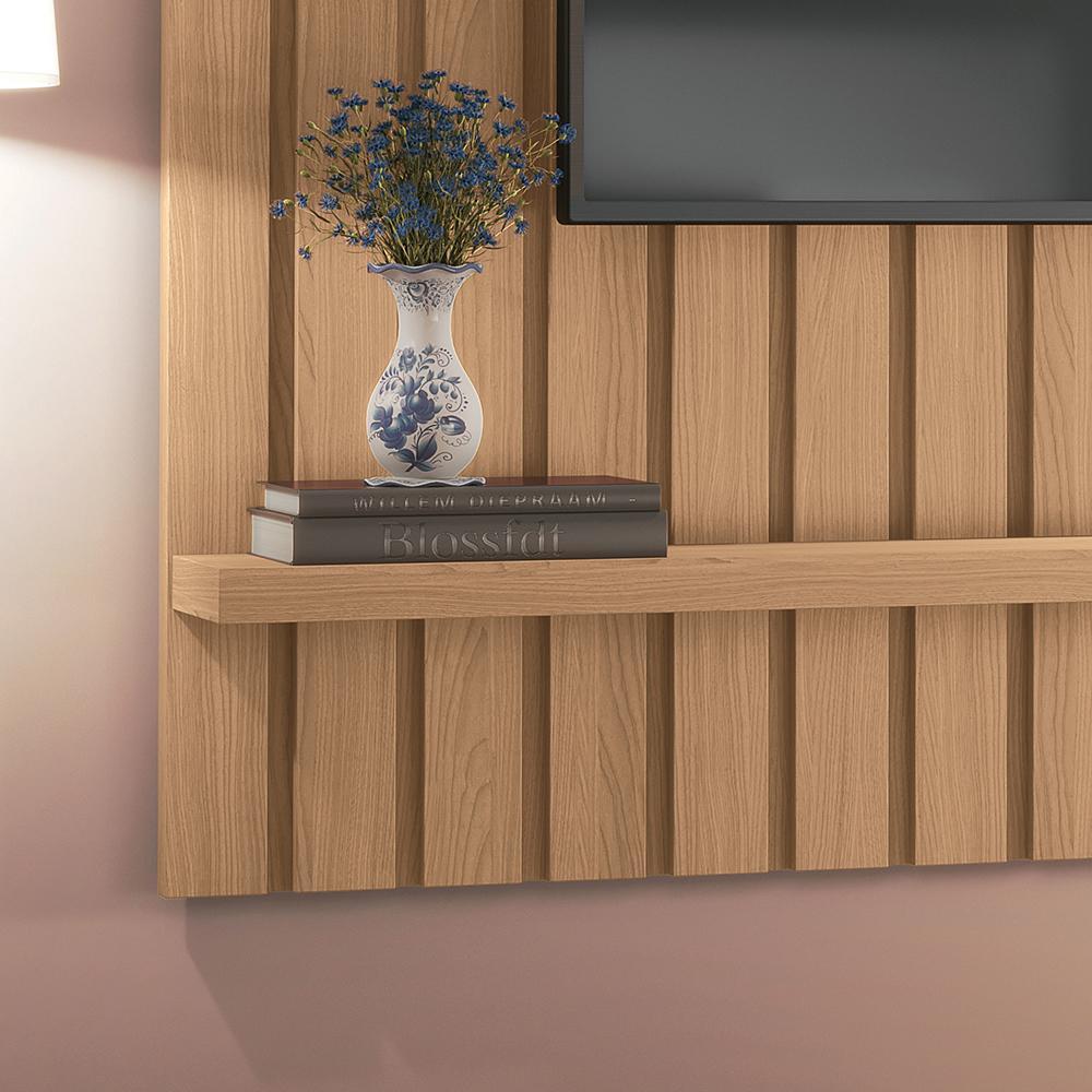 Painel Suspenso Link 1.6 Ripado Freijó para TV até 60" - HB Móveis