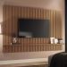 Painel Suspenso Link 2.0 Ripado Castanho para TV até 70" - HB Móveis
