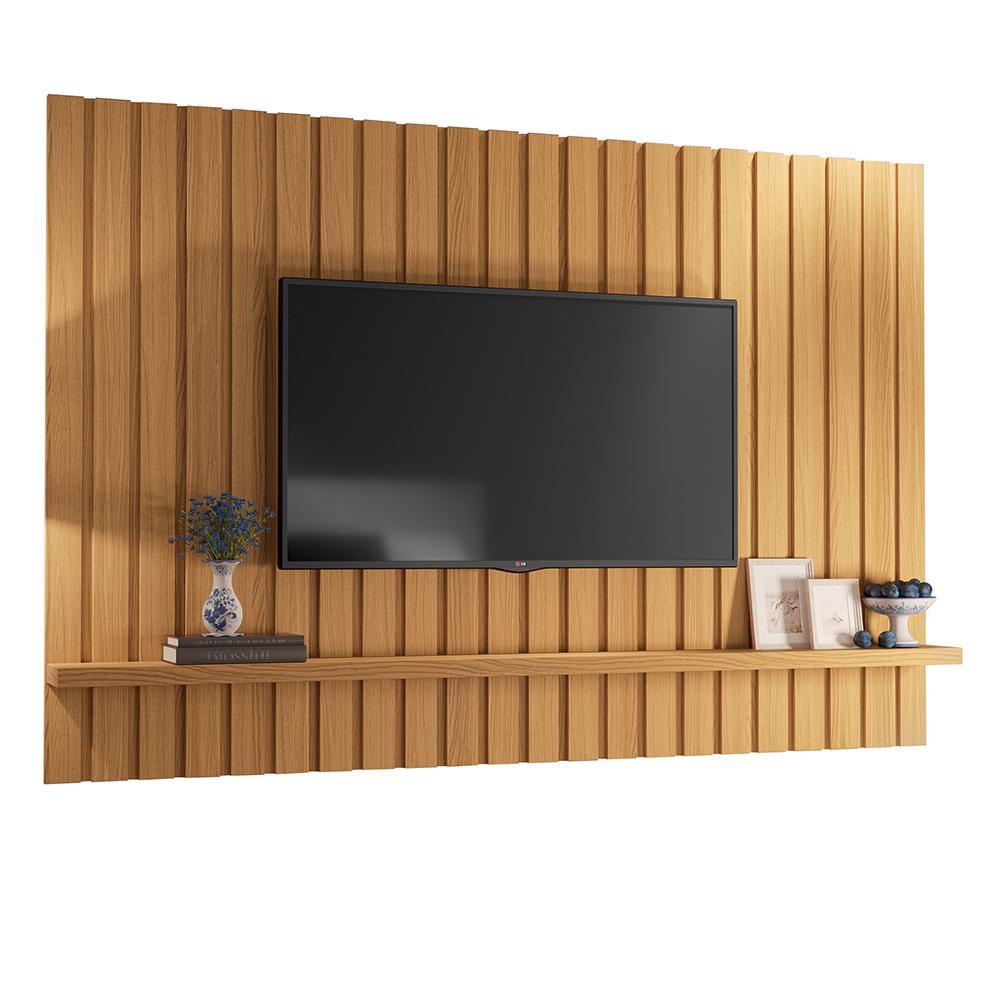 Painel Suspenso Link 2.0 Ripado Cinamomo para TV até 70" - HB Móveis
