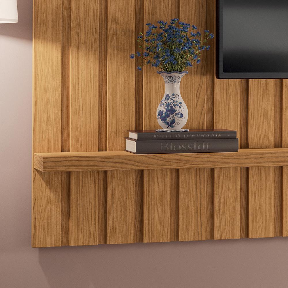 Painel Suspenso Link 2.0 Ripado Cinamomo para TV até 70" - HB Móveis