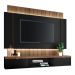 Painel TV 55 Pol 180cm Bancada Suspensa Illusion Preto/Castanho - HB Móveis