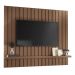 Painel TV 60 Pol 160cm Suspenso Ripado Link Castanho - HB Móveis