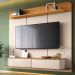 Painel TV 70 Pol 180cm Bancada Suspensa Galax Off/Cinamomo - HB Móveis