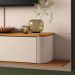 Painel TV 70 Pol 180cm Bancada Suspensa Galax Off/Cinamomo - HB Móveis