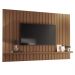 Painel TV 70 Pol 200cm Suspenso Ripado Link Castanho - HB Móveis