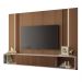 Painel TV 85 Pol 219cm Bancada Suspensa Empire Off/Castanho - HB Móveis
