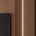 Painel TV 85 Pol 219cm Bancada Suspensa Empire Off/Castanho - HB Móveis