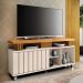 Rack Bancada Briz 1.3 Off White/Cinamomo para TV até 50” - HB Móveis