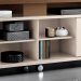 Rack Bancada Briz 1.8 Off White/Castanho para TV até 70” - HB Móveis