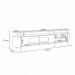 Rack Bancada Ária com Led e Prateleira Vidro TV Até 85 Polegadas Off White/Castanho G26 - HB Móveis