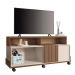 Rack Bancada Graci 1.3 TV até 50" Polegadas com Rodizios Castanho/Off White