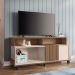 Rack Bancada Graci 1.3 TV até 50" Polegadas com Rodizios Castanho/Off White