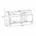 Rack Bancada Graci 1.3 TV até 50" Polegadas com Rodizios Castanho/Off White
