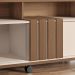 Rack Bancada Graci 1.3 TV até 50" Polegadas com Rodizios Castanho/Off White