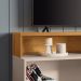 Rack Bancada Graci 1.3 TV até 50" Polegadas com Rodizios Cinamomo/Off White