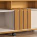 Rack Bancada Graci 1.3 TV até 50" Polegadas com Rodizios Cinamomo/Off White
