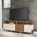 Rack Bancada Graci Para TV até 70" Polegadas com Rodizios Castanho/Off White