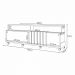 Rack Bancada Graci Para TV até 70" Polegadas com Rodizios Castanho/Off White