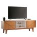 Rack Bancada Lift 1.6 Off White/Cinamomo para TV até 60" - HB Móveis