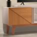 Rack Bancada Lift 1.6 Off White/Cinamomo para TV até 60" - HB Móveis
