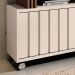 Rack Bancada de TV 50 Pol 136cm Briz Castanho/Off White - HB Móveis