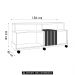 Rack Bancada de TV 50 Pol 136cm Graci Cinamomo/Off White - HB Móveis