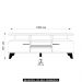Rack Bancada de TV 60 Pol 160cm Essenza Castanho/Off White - HB Móveis