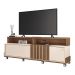 Rack Bancada de TV 70 Pol 180cm Graci Castanho/Off White - HB Móveis