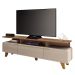 Rack Bancada de TV 70 Pol 200cm Essenza Castanho/Off - HB Móveis