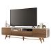 Rack Bancada de TV 85 Pol 220cm Época Castanho/Off - HB Móveis
