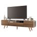 Rack Bancada de TV 85 Pol 220cm Época Castanho/Off - HB Móveis