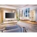 Sala de Estar Estante Home Montane, Cristaleira Évora e Buffet Saluti Off White - HB Móveis