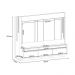 Sala de Estar Estante Home Montane, Cristaleira Évora e Buffet Saluti Off White/Cinamomo - HB Móveis