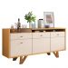 Sala de Jantar com Cristaleira Aura e Buffet Aparador Sollare Cinamomo/Off White - HB Móveis