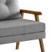 Conjunto com 2 Poltronas Antonella Linho Cinza