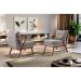 Conjunto com 2 Poltronas Sophia Linho Cinza