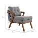 Conjunto com 2 Poltronas Sophia Linho Cinza