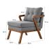 Conjunto com 2 Poltronas Sophia Linho Cinza