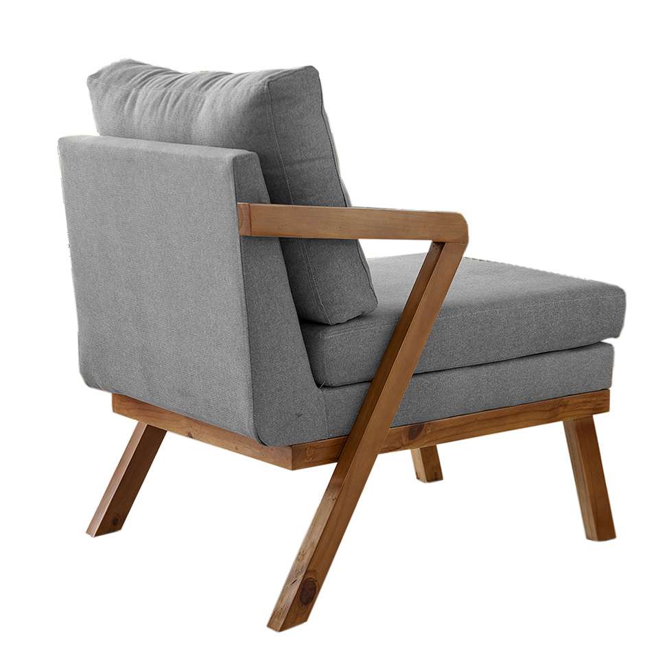 Conjunto com 2 Poltronas Sophia Linho Cinza
