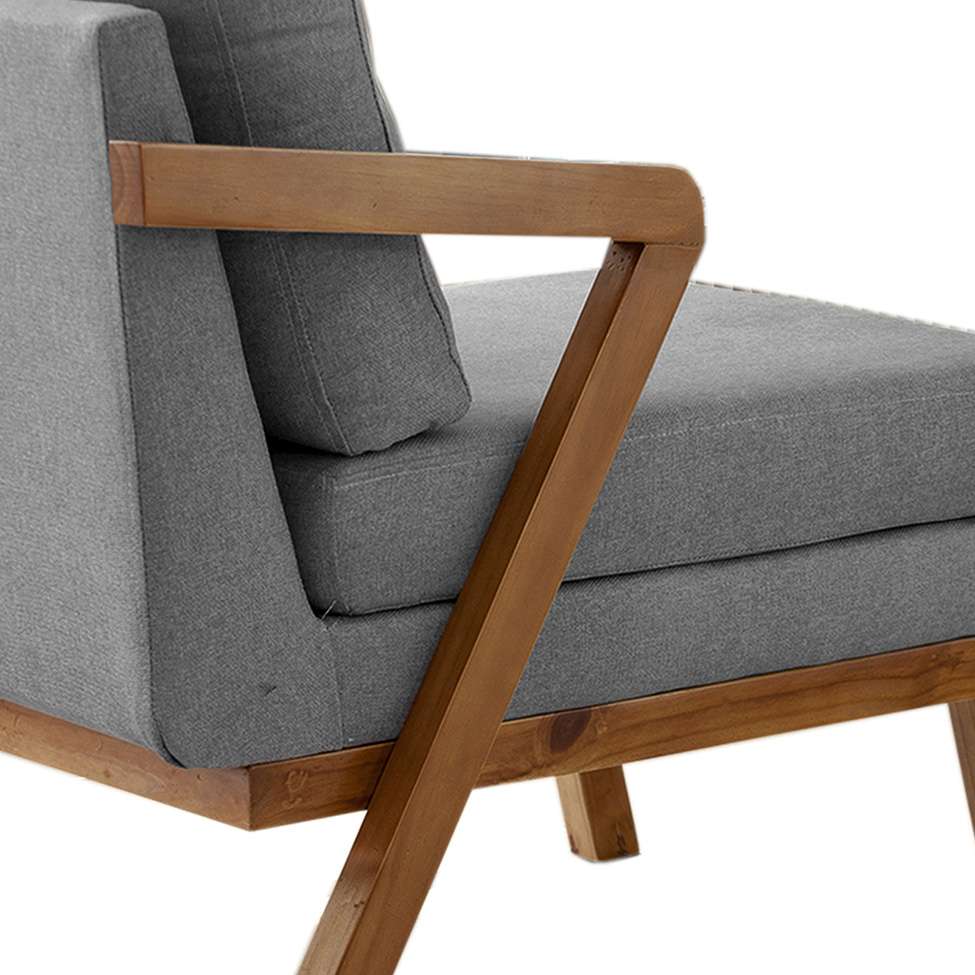 Conjunto com 2 Poltronas Sophia Linho Cinza