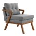 Conjunto com 2 Poltronas Sophia Linho Cinza