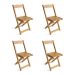 Conjunto com 4 Cadeiras Dobráveis Caru Natural