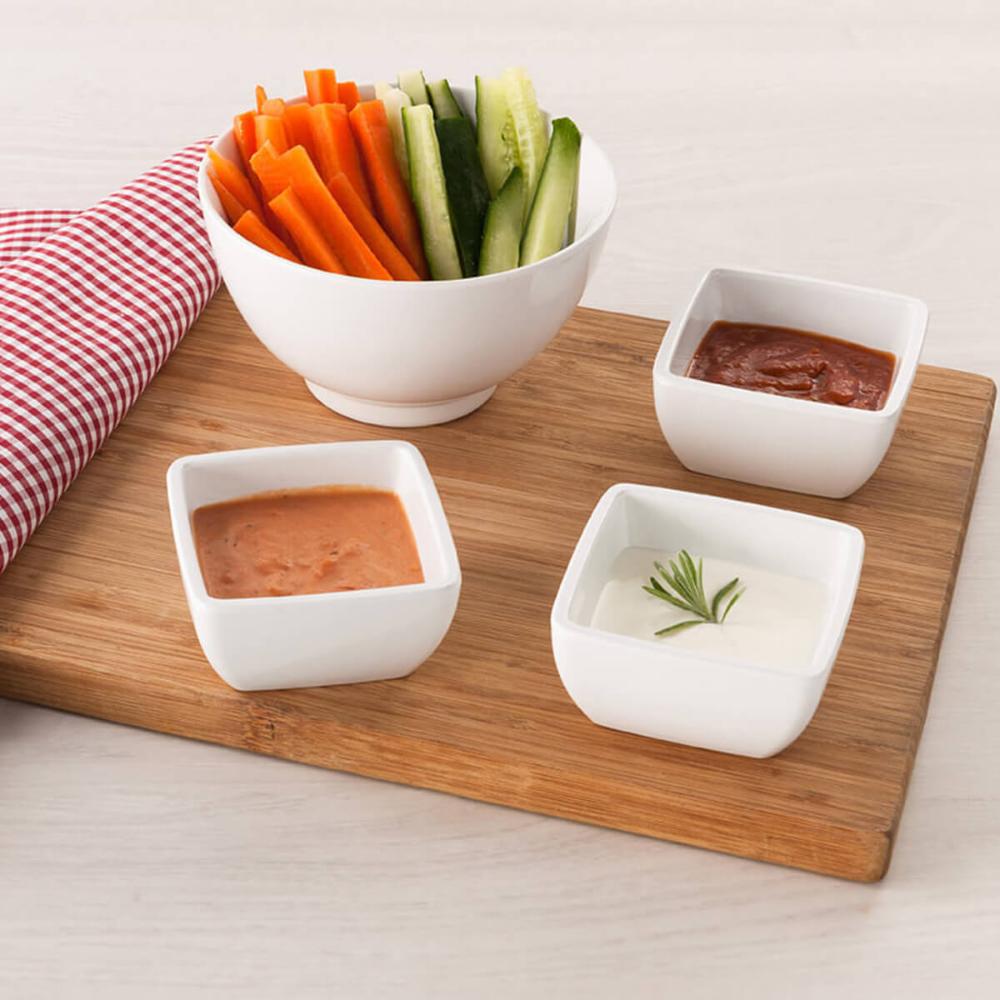 12 Bowls de Melamina Branca 400ml Restaurante 12,5x6cm Serat