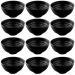 12 Bowls de Melamina Miso Preto 11,3x6cm Servir Ceviche e Shimeji Haus Concept 