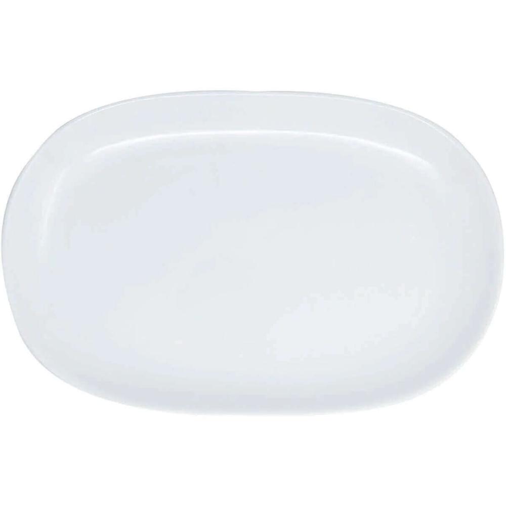 20 Bandejas Travessas Melamina Brancas 26,2x17x2,6cm Buffet