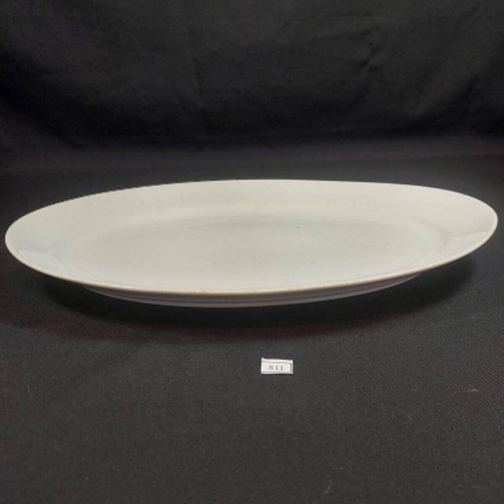 24 Bandejas Melamina Branca 25x18cm Travessa Oval Restaurantes Rasa Servir Haus Concept