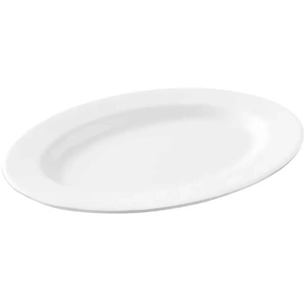 24 Travessas de Melamina Branca 20x14cm Restaurante Bandeja