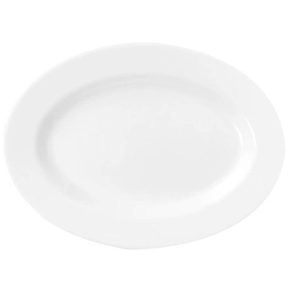 24 Travessas de Melamina Branca 20x14cm Restaurante Bandeja