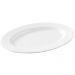 3 Travessas Oval Melamina 30x22cm Rasa Buffet Branca Restaurante Salada Petiscos Aperitivos Bar